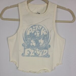NEW Pink Floyd Forever 21 Graphic Tank Ivory Blue Size S. NWT